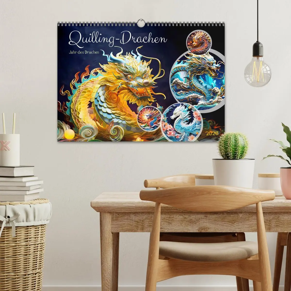 Bild: 9783457471753 | Quilling-Drachen - Jahr des Drachen (Wandkalender 2026 DIN A3...