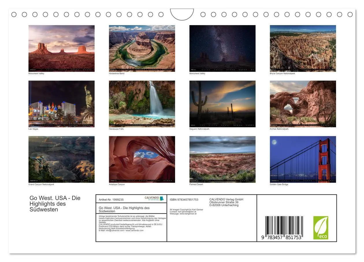 Bild: 9783457851753 | Go West. USA - Die Highlights des Südwesten (Wandkalender 2026 DIN...