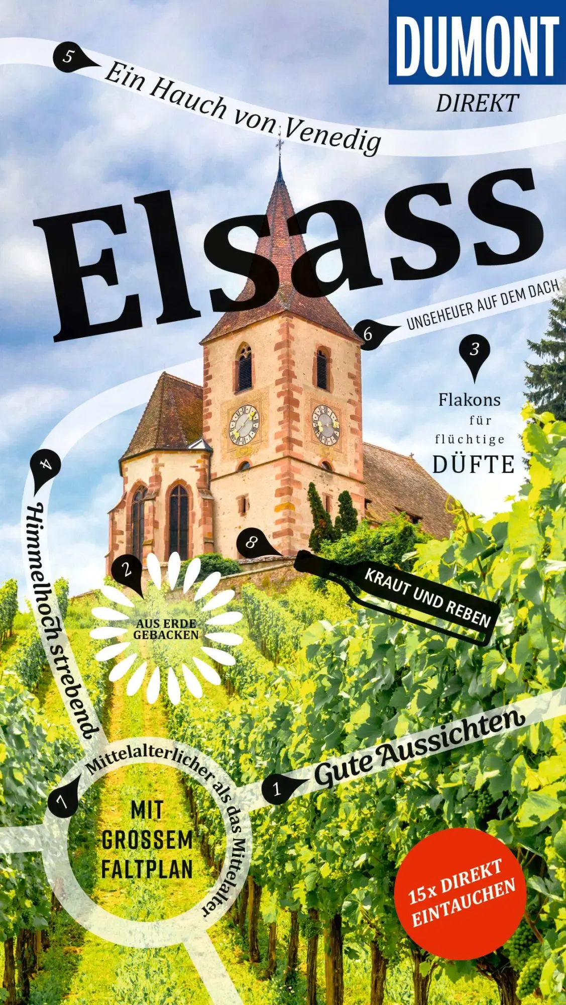 Cover: 9783616001753 | DUMONT direkt Reiseführer Elsass | Mit großem Faltplan | Kalmbach