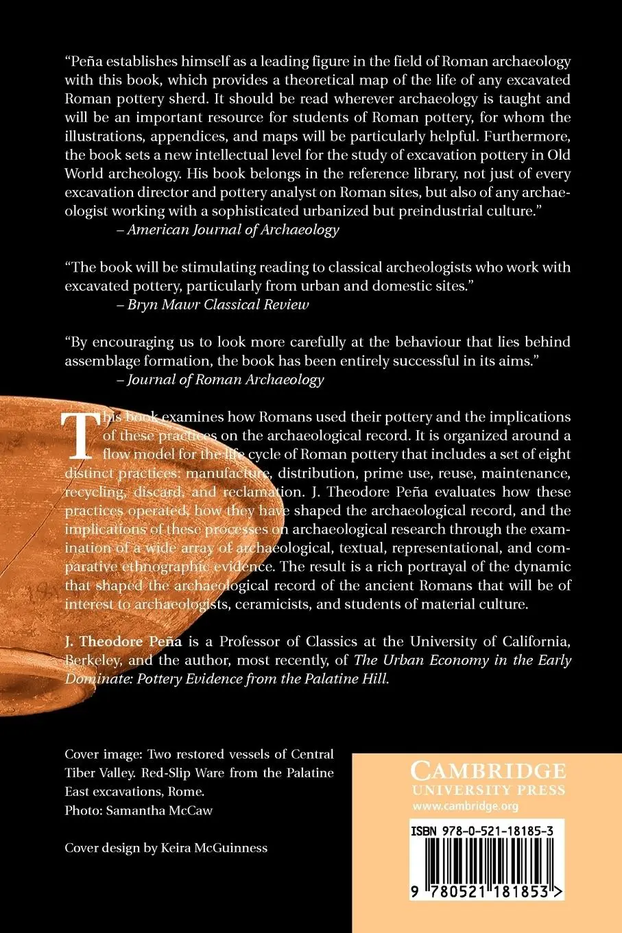 Rückseite: 9780521181853 | Roman Pottery in the Archaeological Record | J. Theodore Pena | Buch