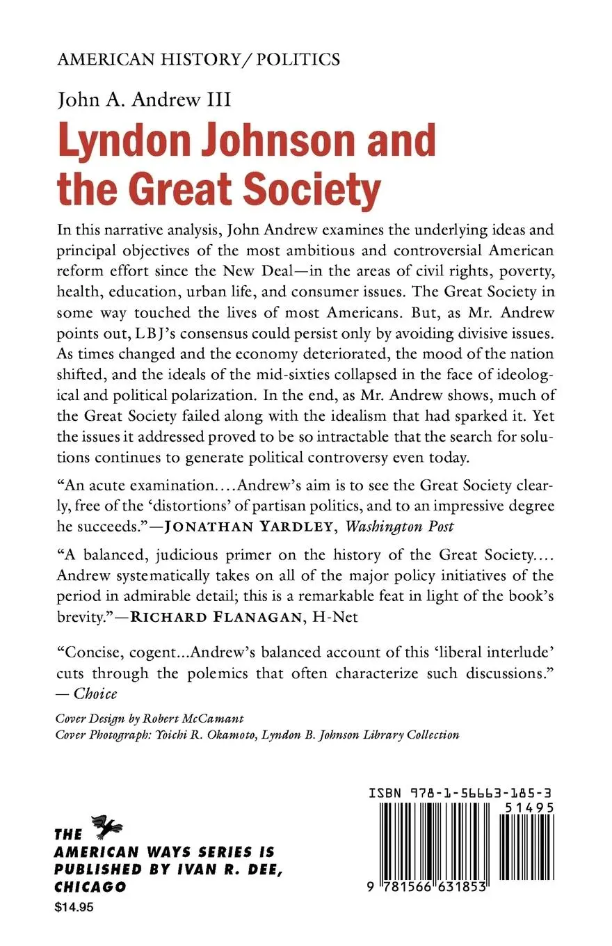 Rückseite: 9781566631853 | Lyndon Johnson and the Great Society | John A. Andrew | Taschenbuch