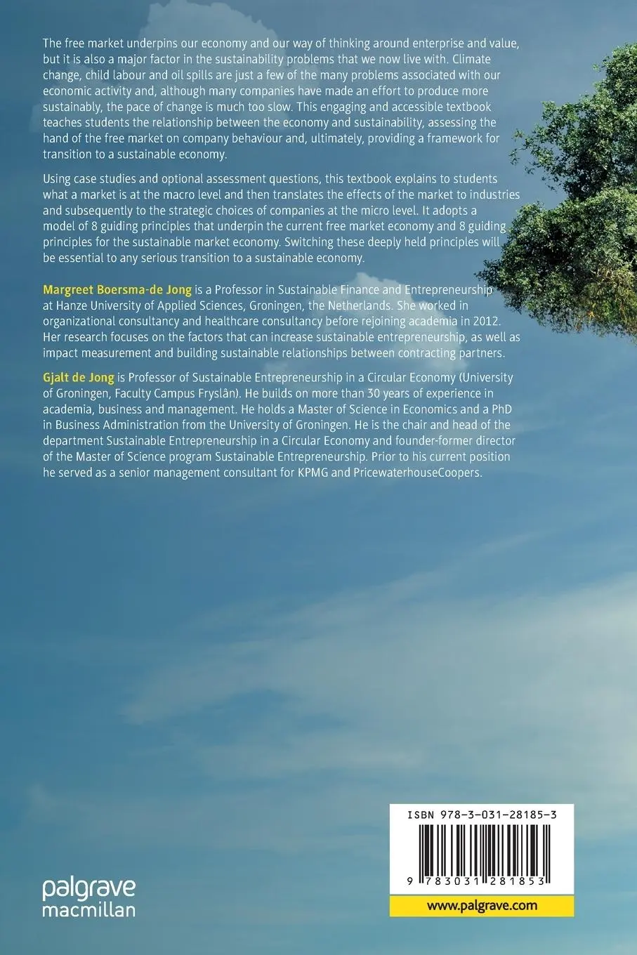 Rückseite: 9783031281853 | Foundations of a Sustainable Market Economy | Jong (u. a.) | Buch
