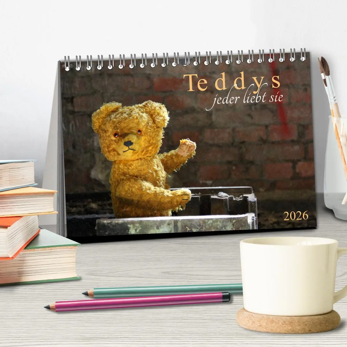 Bild: 9783457771853 | Teddys...jeder liebt sie (Tischkalender 2026 DIN A5 quer), CALVENDO...