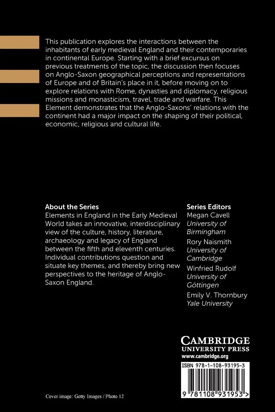 Rückseite: 9781108931953 | Europe and the Anglo-Saxons | Francesca Tinti | Taschenbuch | Englisch