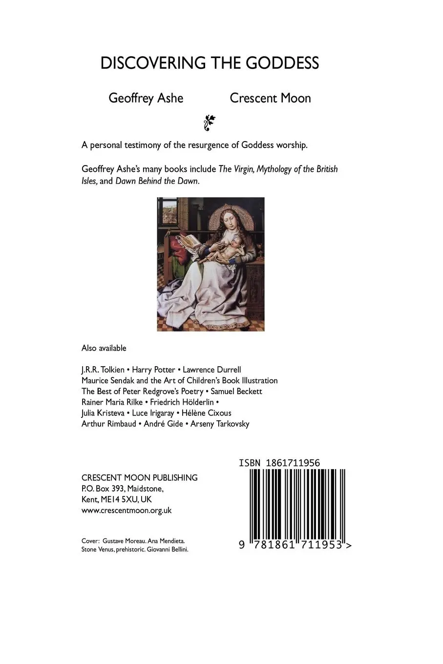 Rückseite: 9781861711953 | Discovering the Goddess | Geoffrey Ashe | Taschenbuch | Englisch
