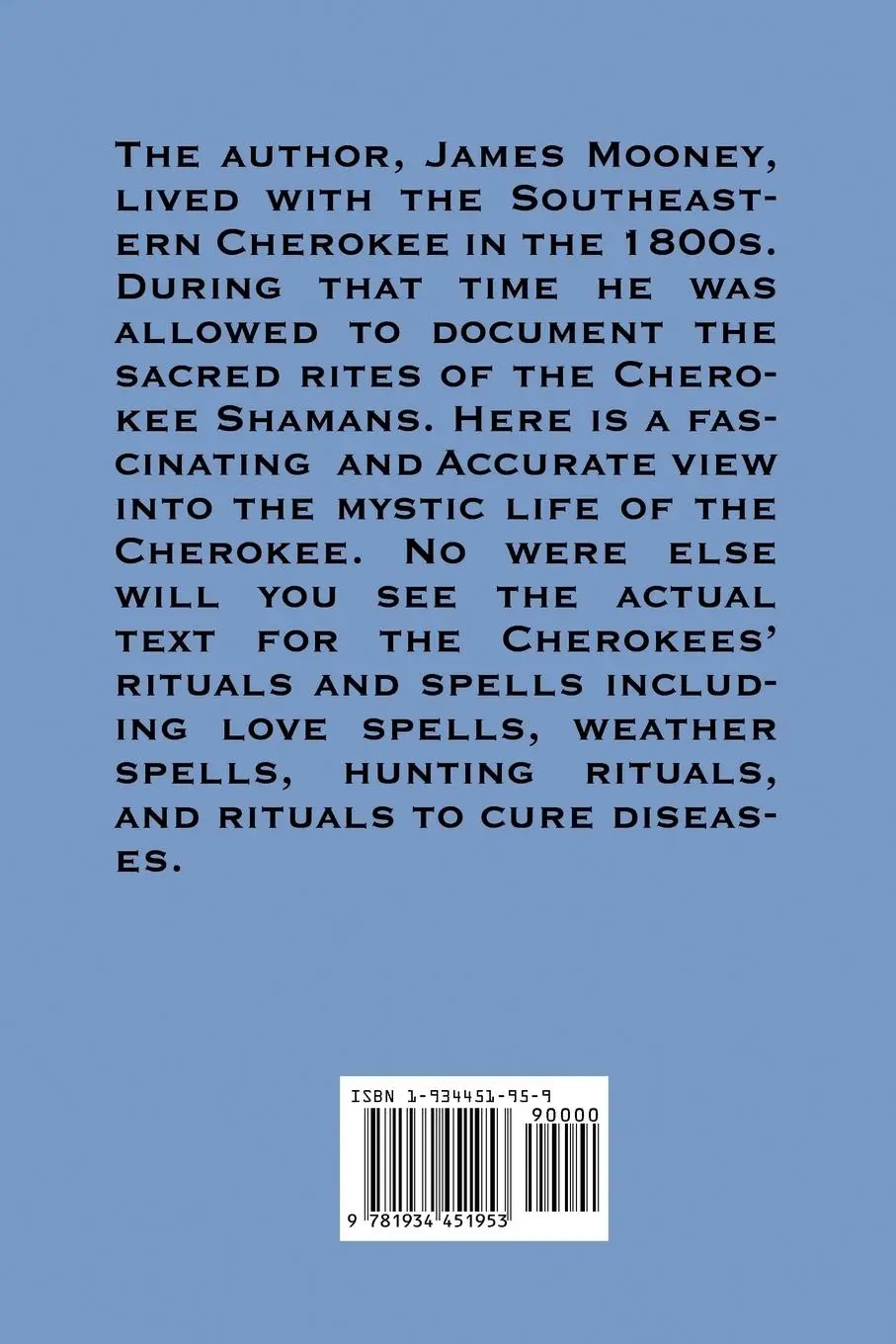 Rückseite: 9781934451953 | The Sacred Formulas of the Cherokees | James Mooney | Taschenbuch