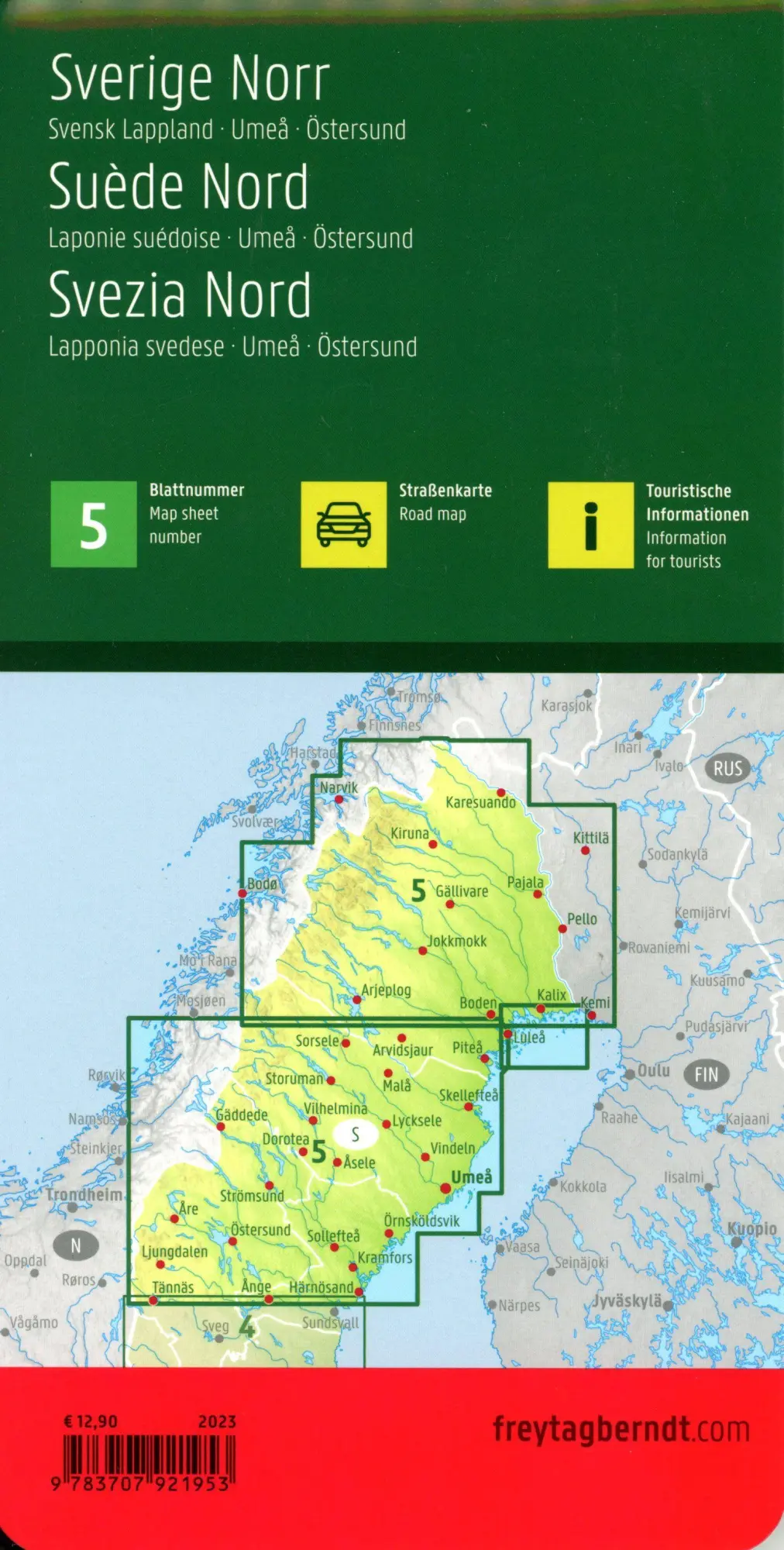 Bild: 9783707921953 | freytag &amp; berndt Straßenkarte Schweden Nord, Schwedisch Lappland -...