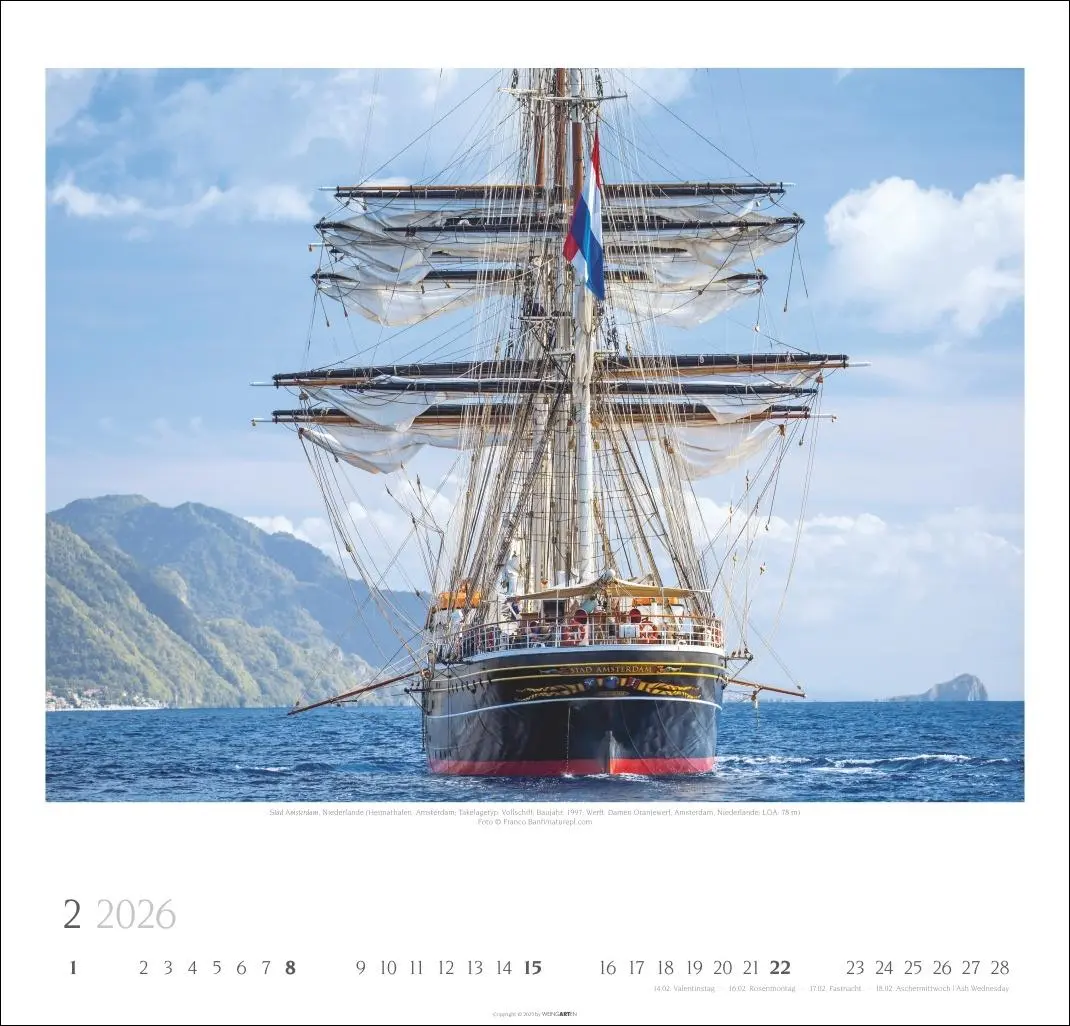 Bild: 9783839901953 | Tall Ships Kalender 2026 | Weingarten | Kalender | Spiralbindung