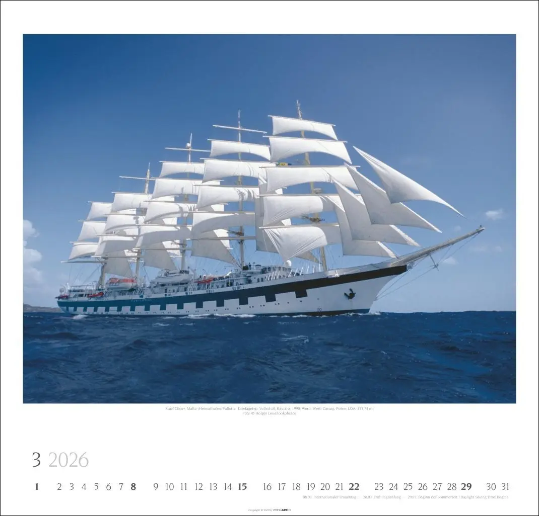 Bild: 9783839901953 | Tall Ships Kalender 2026 | Weingarten | Kalender | Spiralbindung
