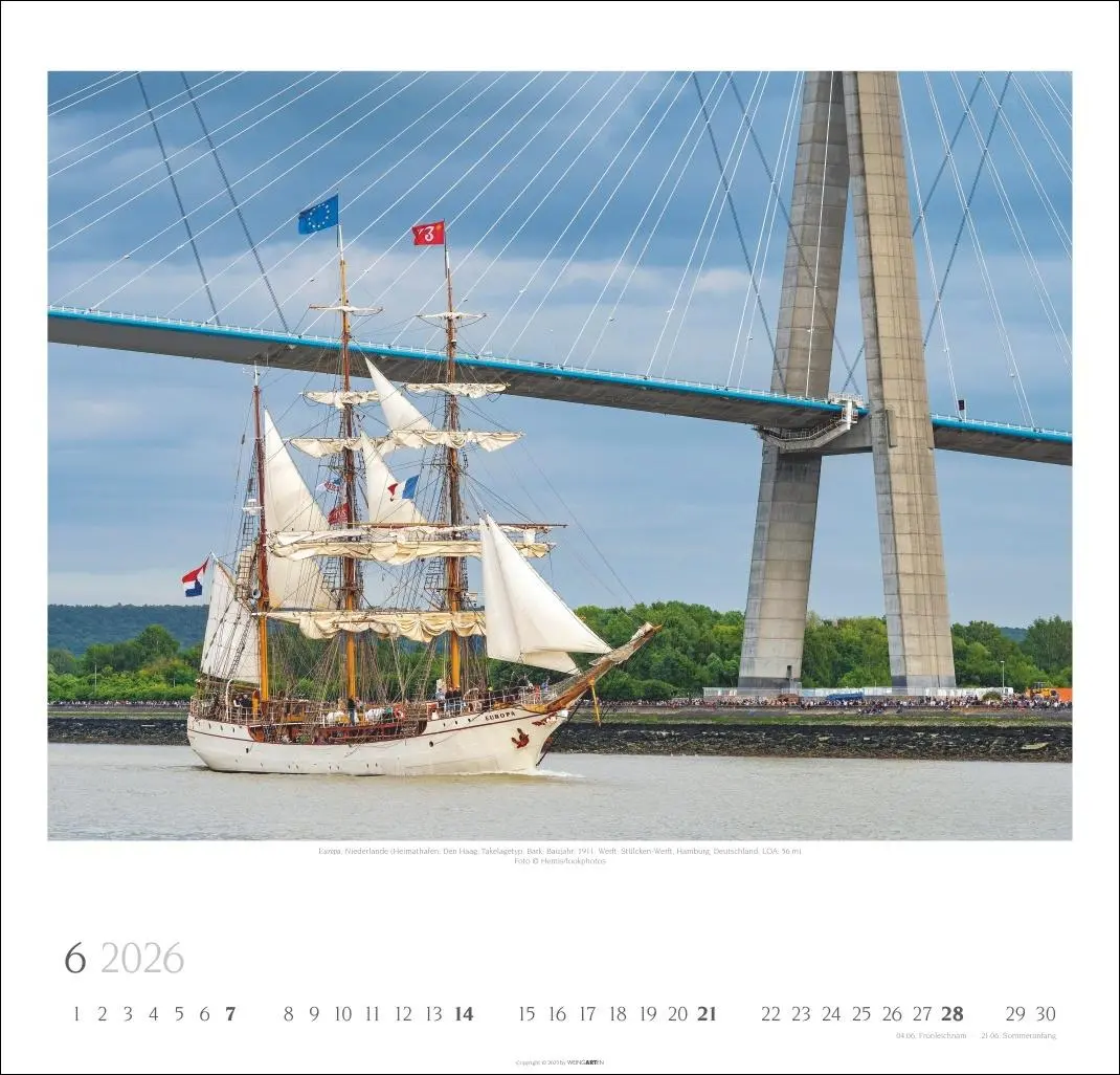 Bild: 9783839901953 | Tall Ships Kalender 2026 | Weingarten | Kalender | Spiralbindung