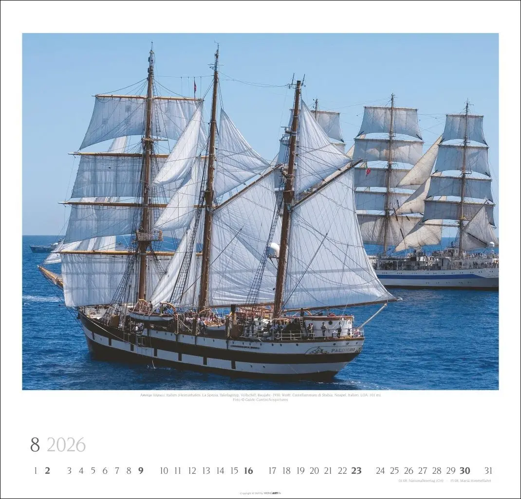 Bild: 9783839901953 | Tall Ships Kalender 2026 | Weingarten | Kalender | Spiralbindung