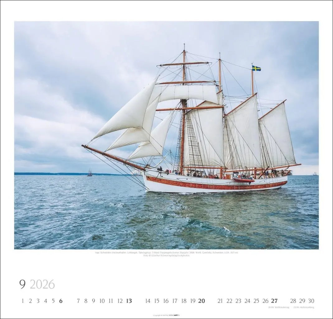 Bild: 9783839901953 | Tall Ships Kalender 2026 | Weingarten | Kalender | Spiralbindung