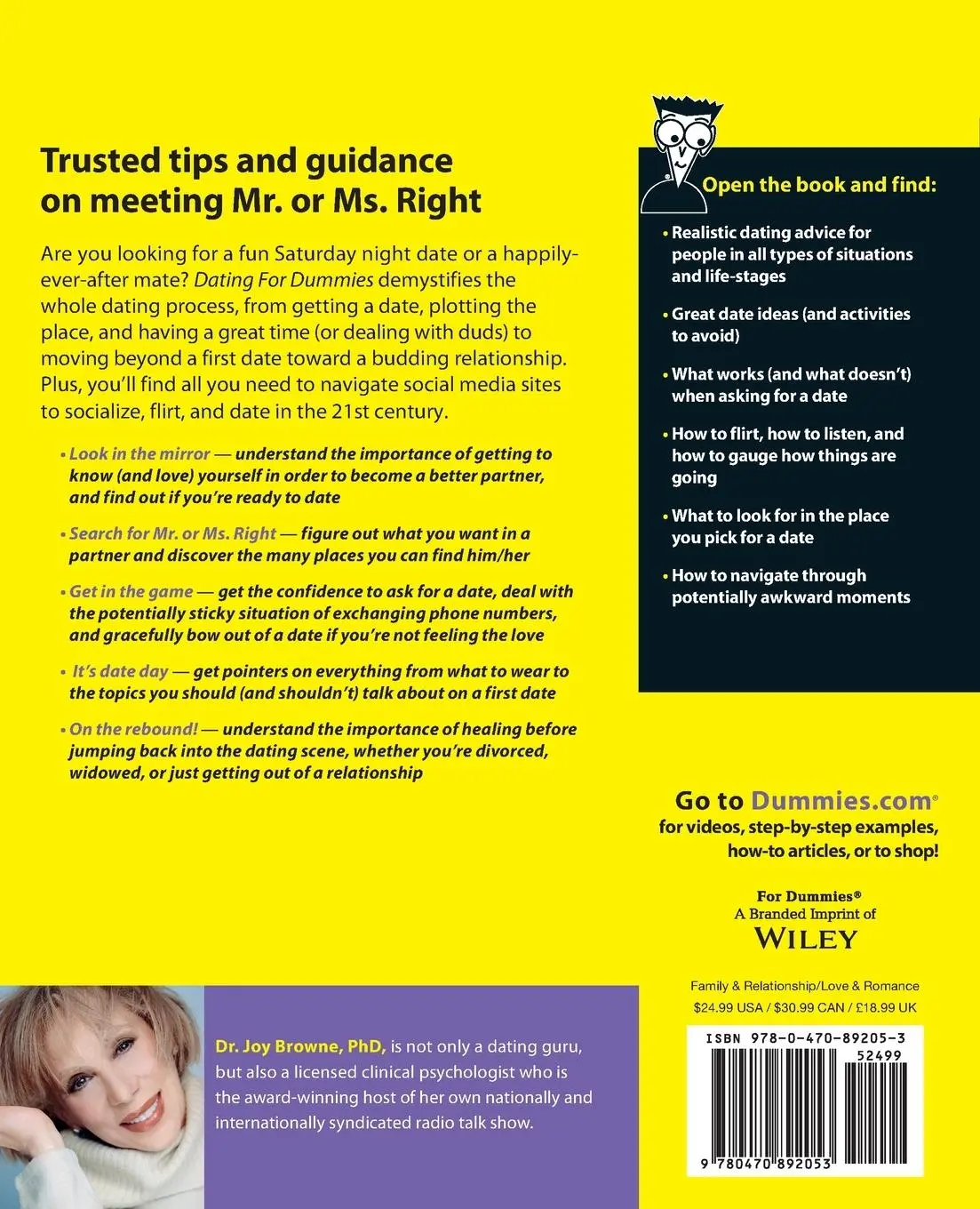 Rückseite: 9780470892053 | Dating For Dummies | Joy Browne | Taschenbuch | 432 S. | Englisch