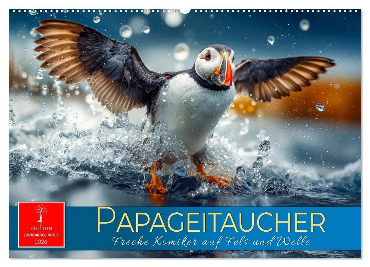 Cover: 9783516672053 | Papageitaucher - Freche Komiker auf Fels und Welle (Wandkalender...