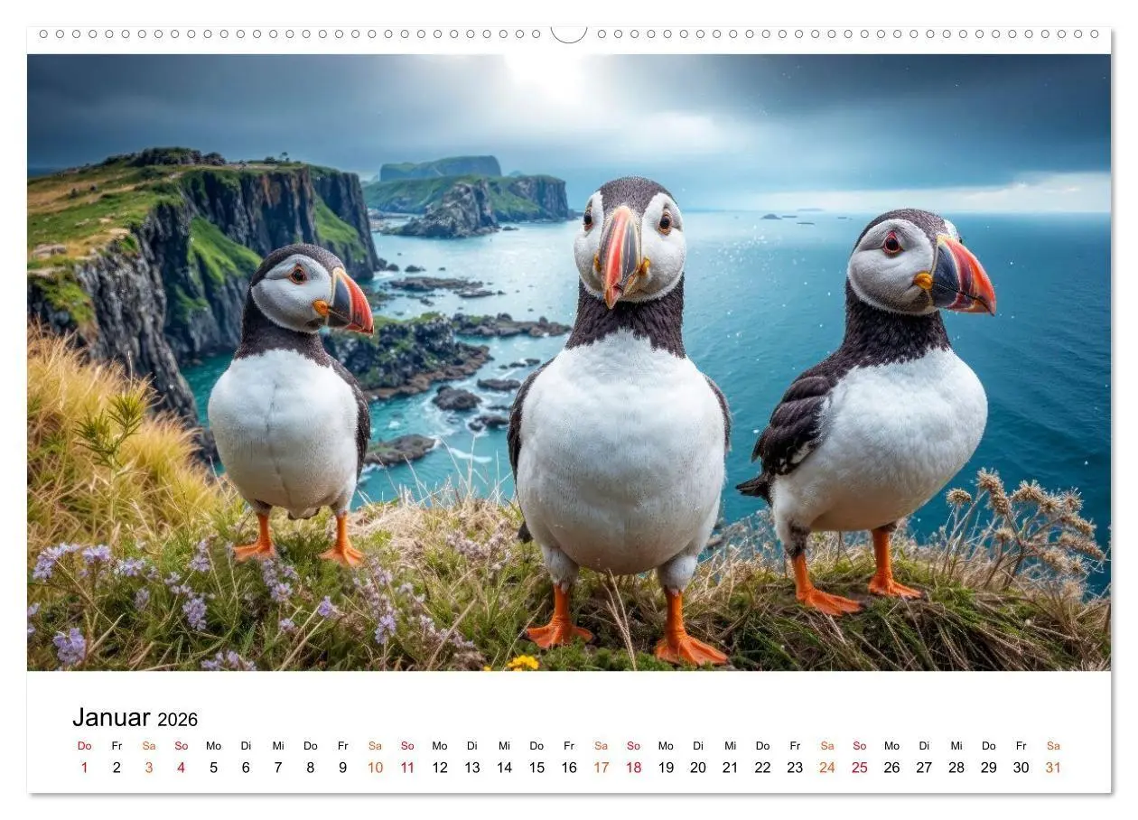 Bild: 9783516672053 | Papageitaucher - Freche Komiker auf Fels und Welle (Wandkalender...
