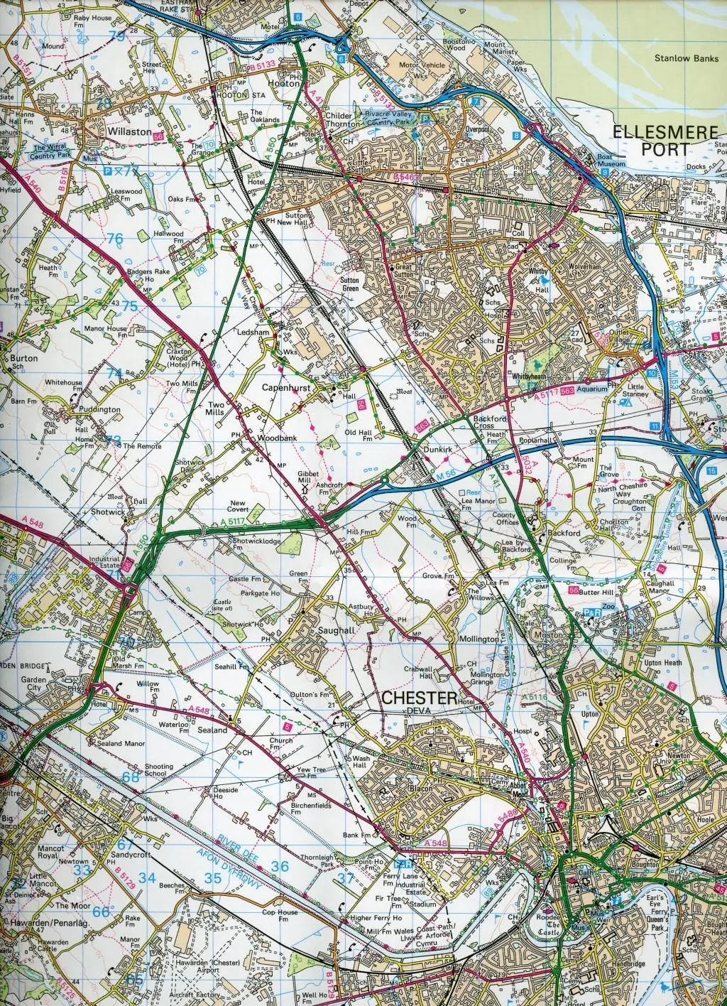 Bild: 9780319262153 | Chester &amp; Wrexham, Ellesmere Port | Ordnance Survey | (Land-)Karte
