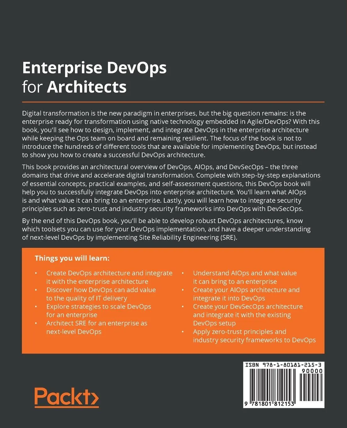Rückseite: 9781801812153 | Enterprise DevOps for Architects | Jeroen Mulder | Taschenbuch | 2021