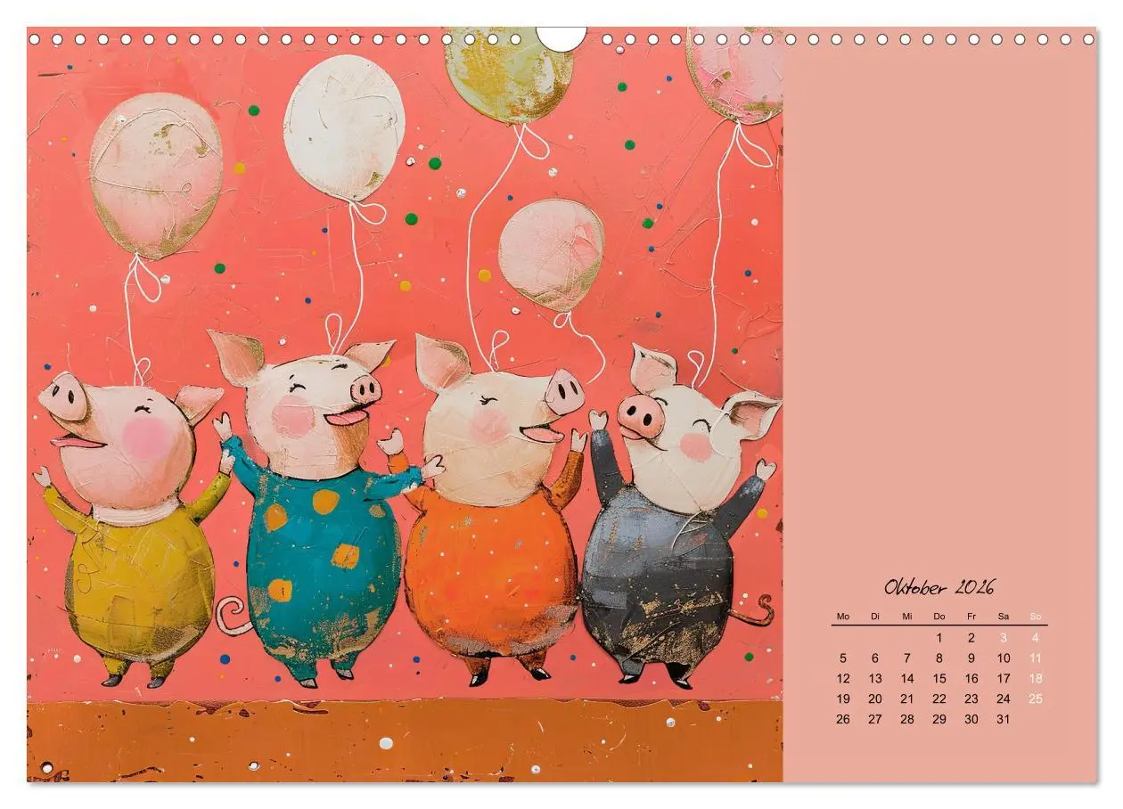 Bild: 9783457402153 | Wenn Tiere feiern (Wandkalender 2026 DIN A3 quer), CALVENDO...