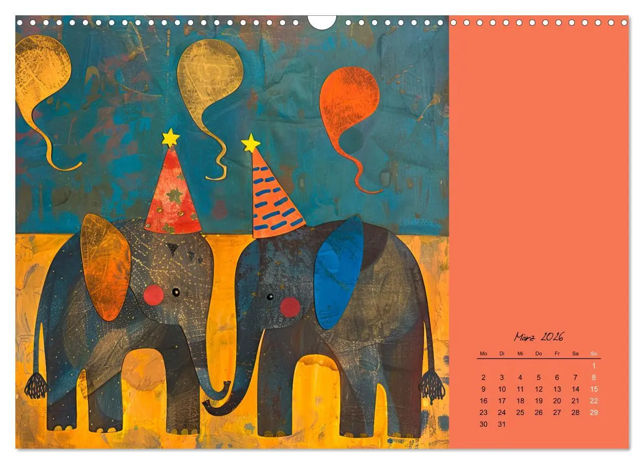 Bild: 9783457402153 | Wenn Tiere feiern (Wandkalender 2026 DIN A3 quer), CALVENDO...