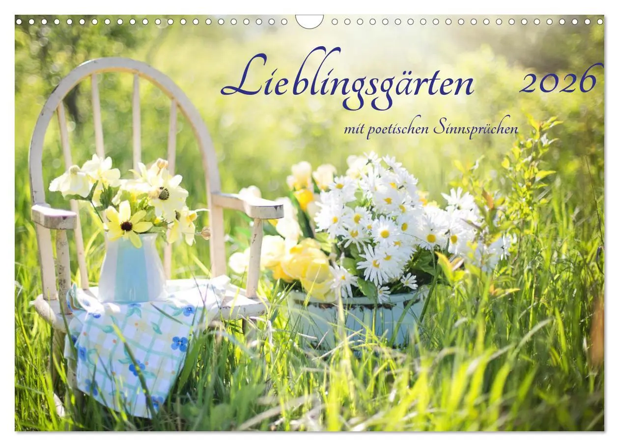 Cover: 9783457572153 | Lieblingsgärten mit poetischen Sinnsprüchen (Wandkalender 2026 DIN...