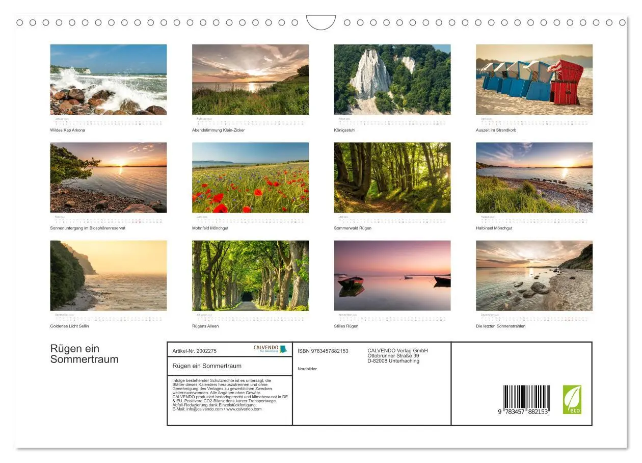 Bild: 9783457882153 | Rügen ein Sommertraum (Wandkalender 2026 DIN A3 quer), CALVENDO...