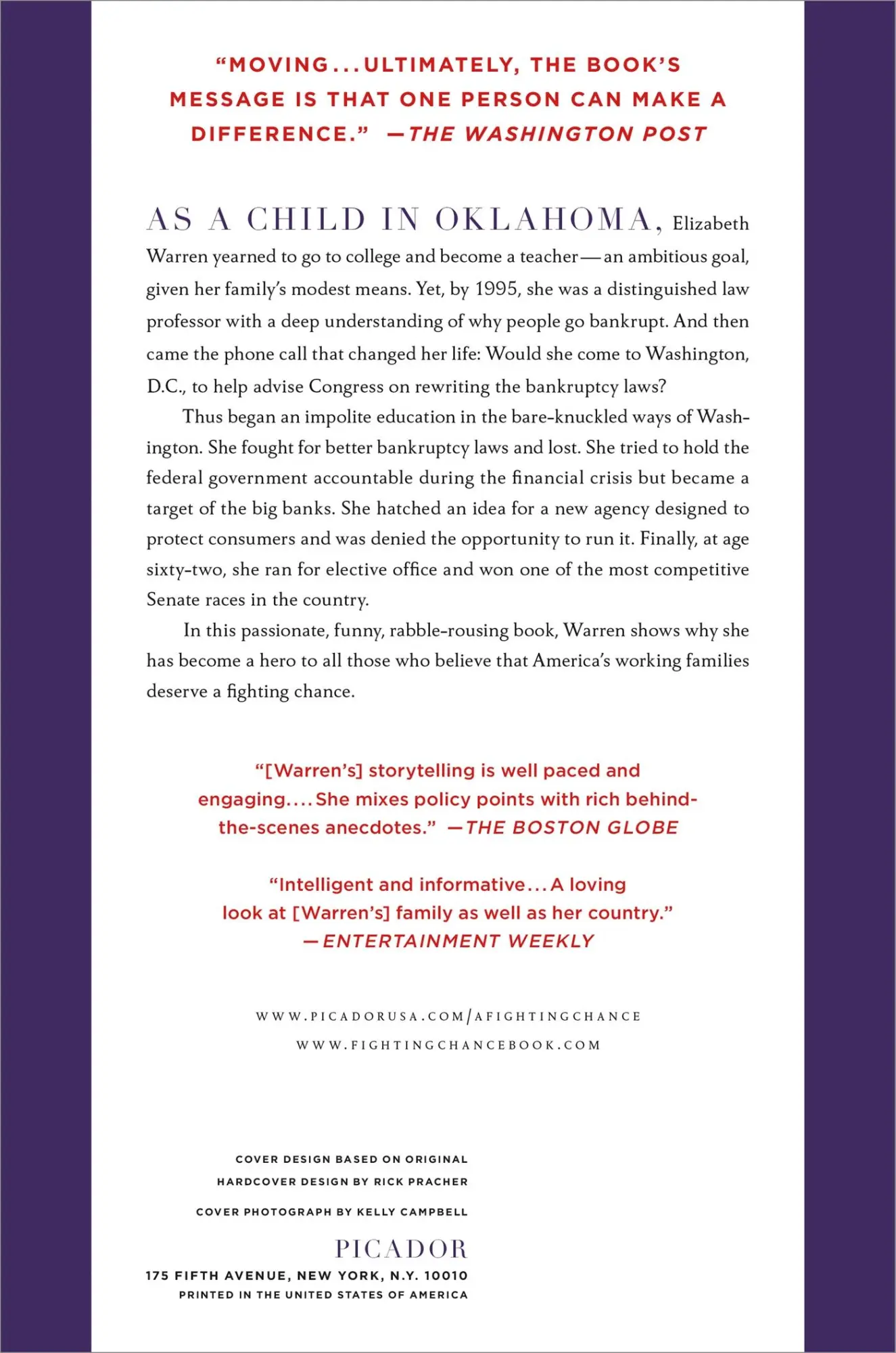 Rückseite: 9781250062253 | A Fighting Chance | Elizabeth Warren | Taschenbuch | Englisch | 2015