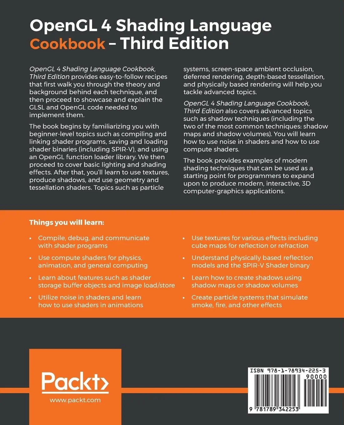 Rückseite: 9781789342253 | OpenGL 4 Shading Language Cookbook - Third Edition | David Wolff