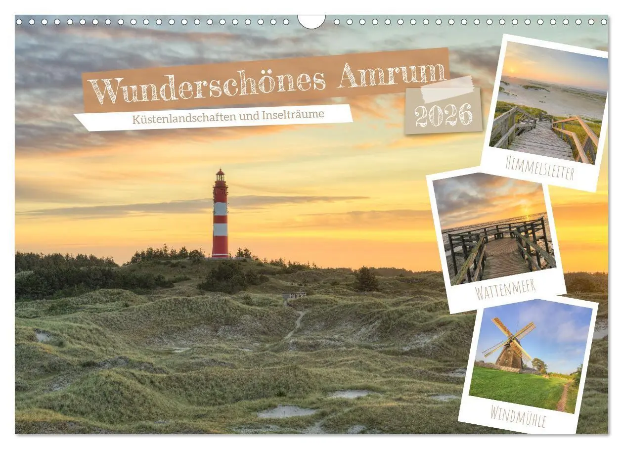 Cover: 9783457322253 | Wunderschönes Amrum (Wandkalender 2026 DIN A3 quer), CALVENDO...