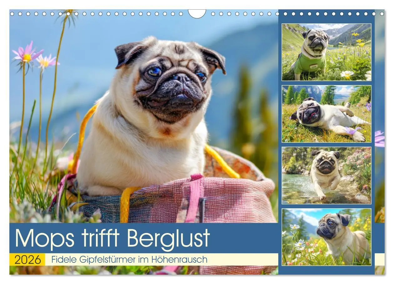 Cover: 9783457942253 | Mops trifft Berglust. Fidele Gipfelstürmer im Höhenrausch...