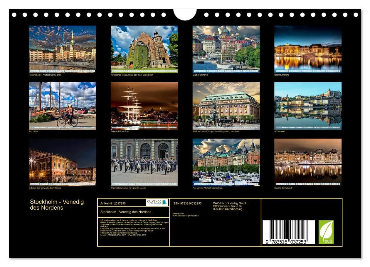 Bild: 9783516032253 | Stockholm - Venedig des Nordens (Wandkalender 2026 DIN A4 quer),...