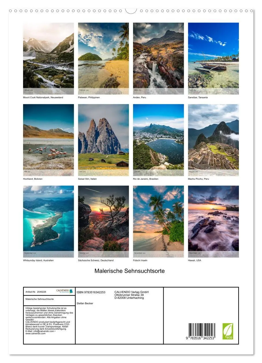 Bild: 9783516342253 | Malerische Sehnsuchtsorte (hochwertiger Premium Wandkalender 2026...
