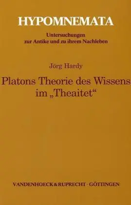Cover: 9783525252253 | Platons Theorie des Wissens im 'Theaitet' | Jörg Hardy | Taschenbuch