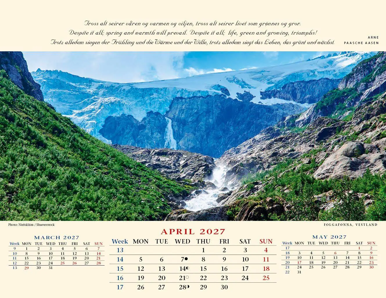 Bild: 9783930232253 | Panorama Norwegen 2027 Tischkalender | Kalenderforlaget | Kalender