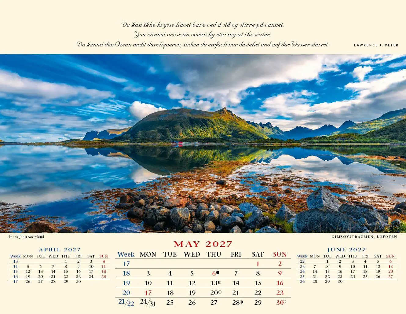 Bild: 9783930232253 | Panorama Norwegen 2027 Tischkalender | Kalenderforlaget | Kalender