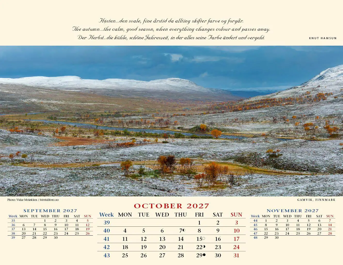 Bild: 9783930232253 | Panorama Norwegen 2027 Tischkalender | Kalenderforlaget | Kalender