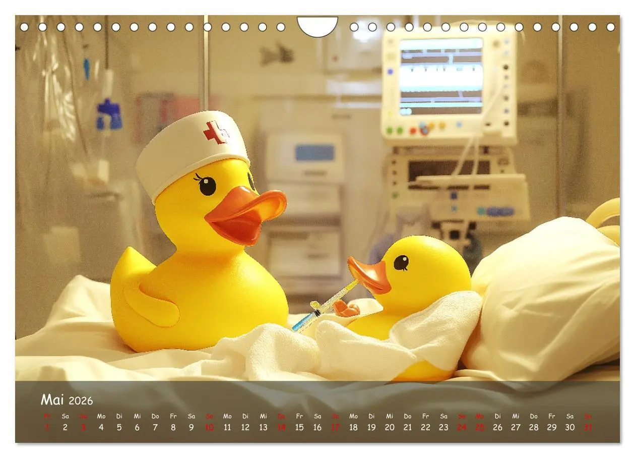 Bild: 9783457312353 | Badeenten Kalender - Quietscheenten in der Berufswelt (Wandkalender...