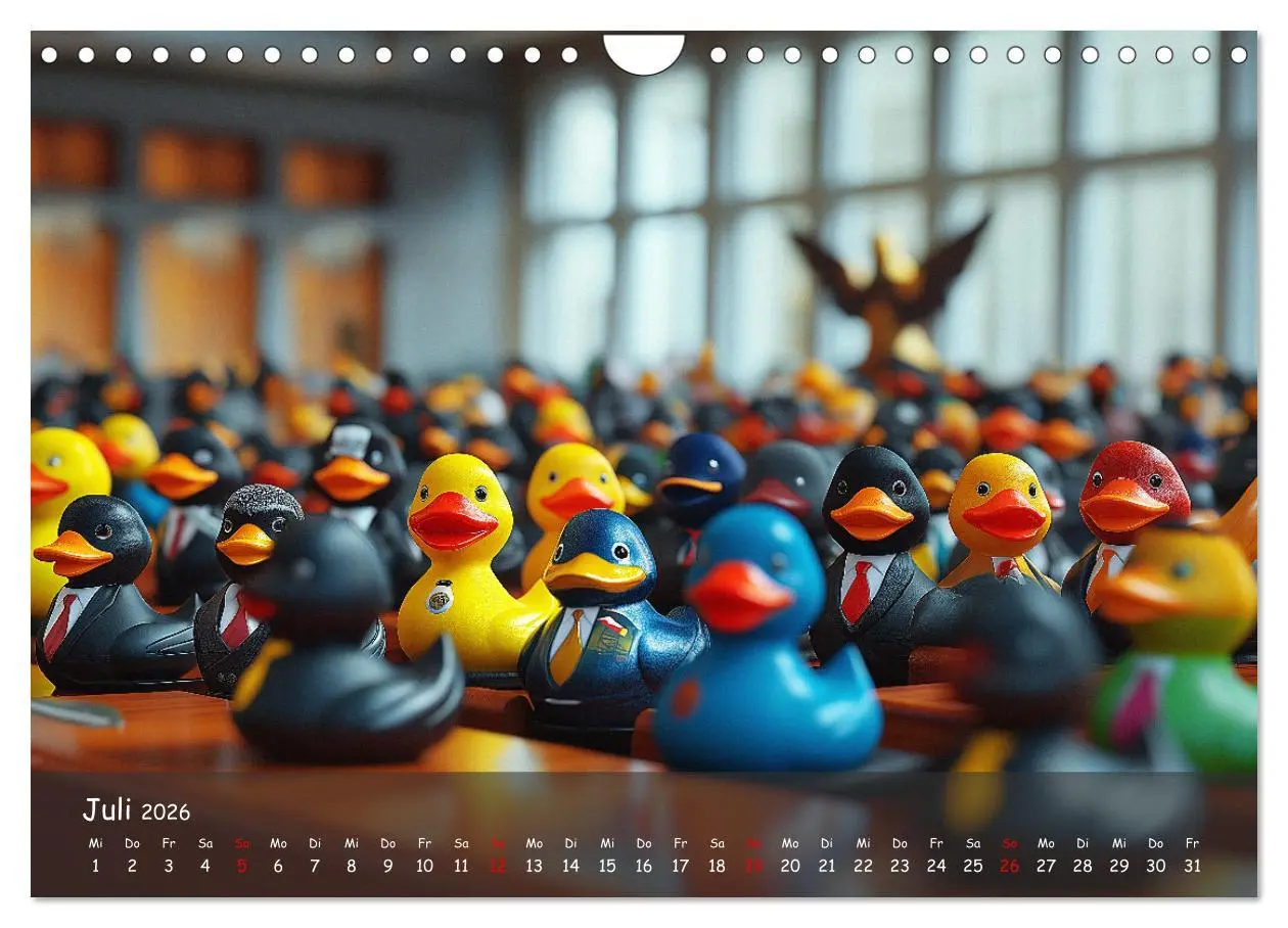 Bild: 9783457312353 | Badeenten Kalender - Quietscheenten in der Berufswelt (Wandkalender...