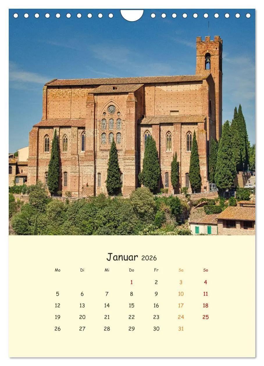 Bild: 9783516332353 | Siena - Impressionen (Wandkalender 2026 DIN A4 hoch), CALVENDO...