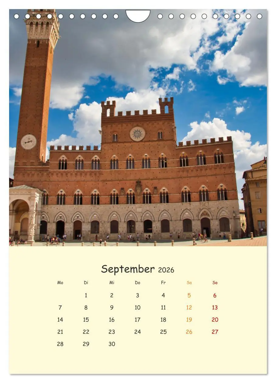 Bild: 9783516332353 | Siena - Impressionen (Wandkalender 2026 DIN A4 hoch), CALVENDO...