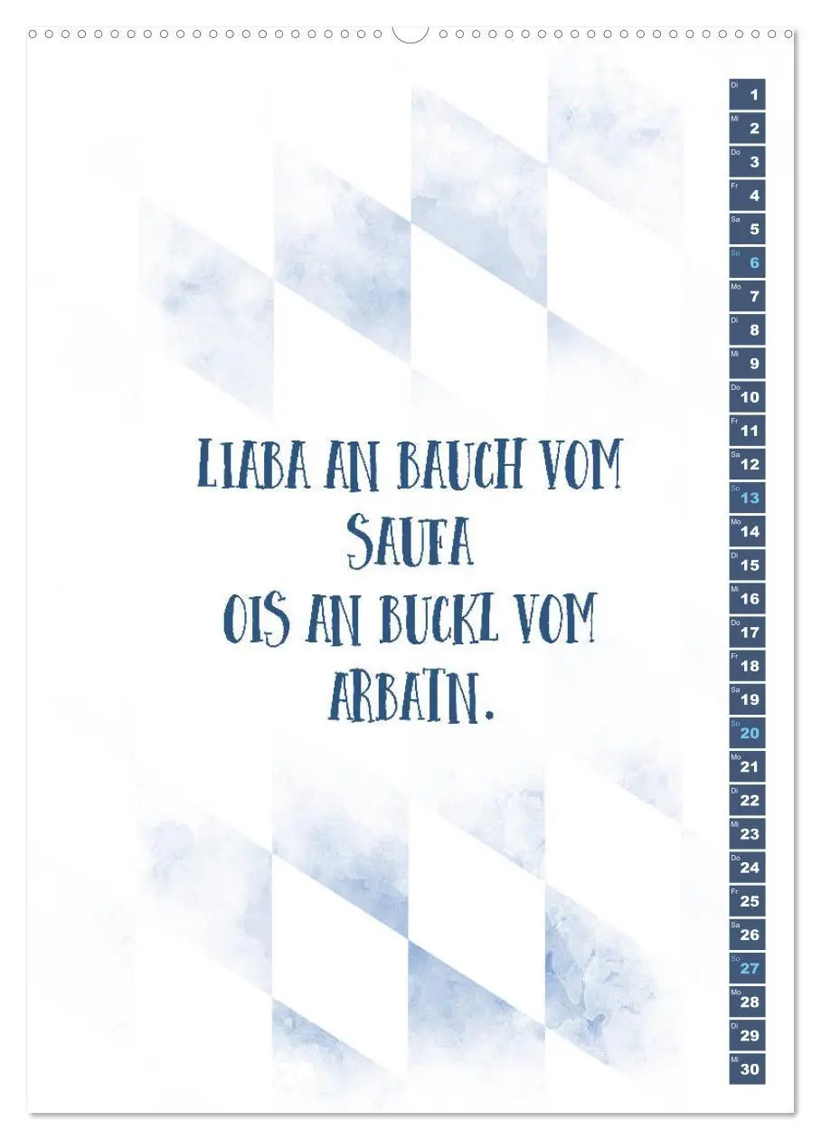 Bild: 9783516402353 | BAYRISCH Zünftige Sprüche (Wandkalender 2026 DIN A2 hoch), CALVENDO...