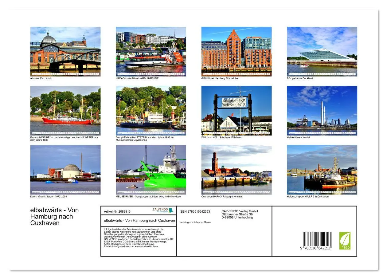Bild: 9783516642353 | elbabwärts - Von Hamburg nach Cuxhaven (Wandkalender 2026 DIN A3...