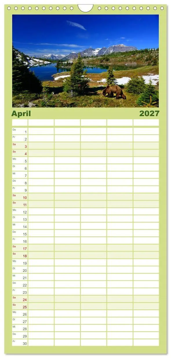 Bild: 9783594312353 | Familienplaner 2027 - KANADA - Die Bären der Rocky Mountains mit 5...