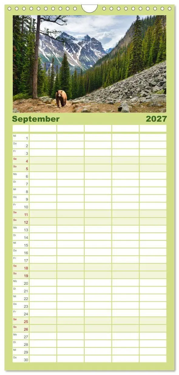 Bild: 9783594312353 | Familienplaner 2027 - KANADA - Die Bären der Rocky Mountains mit 5...