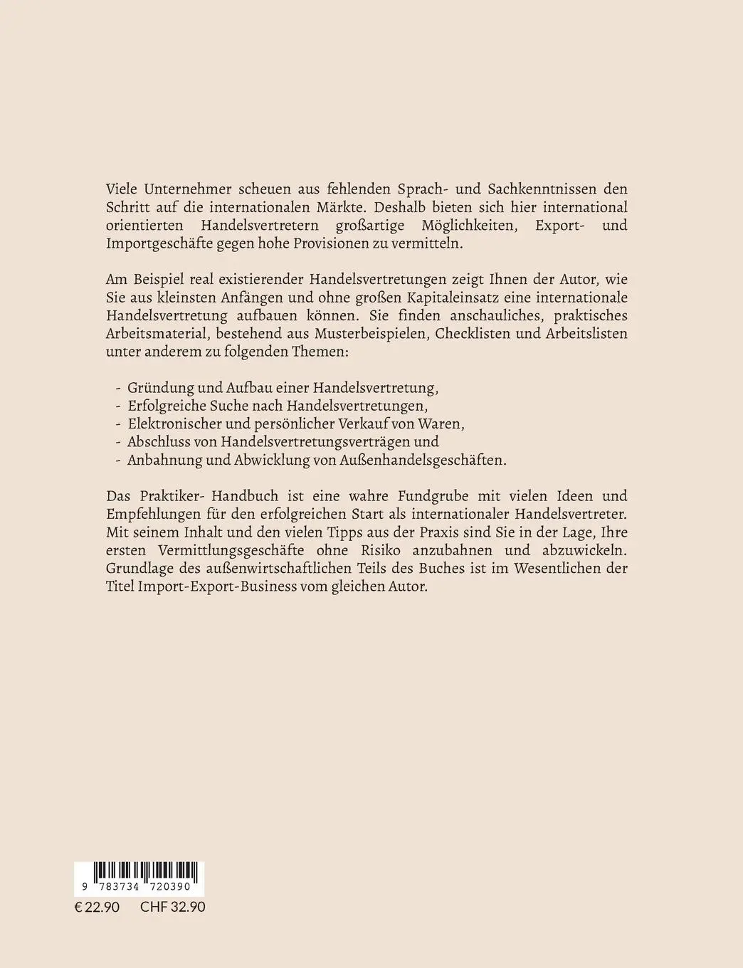 Rückseite: 9783756842353 | Erfolgreich als internationaler Handelsvertreter | Reinhold Schütt