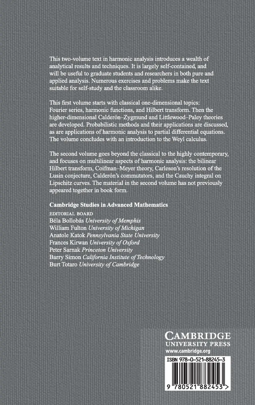 Rückseite: 9780521882453 | Classical and Multilinear Harmonic Analysis | Camil Muscalu (u. a.)