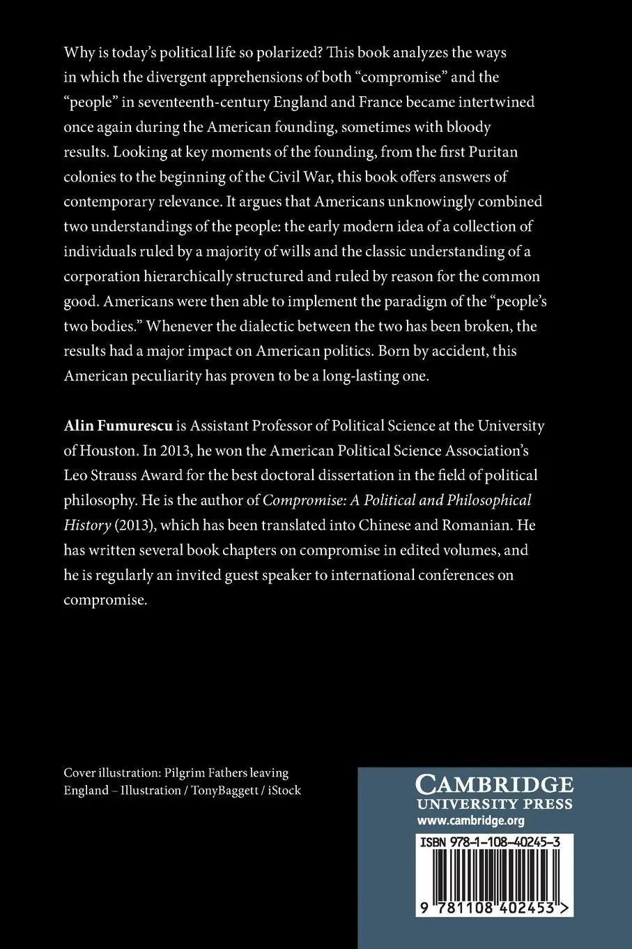 Rückseite: 9781108402453 | Compromise and the American Founding | Alin Fumurescu | Taschenbuch