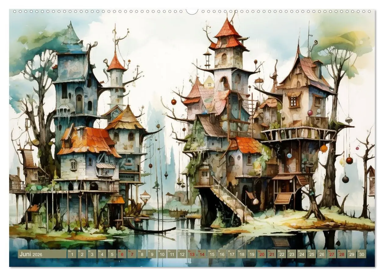 Bild: 9783457472453 | Kuriose Häuser (hochwertiger Premium Wandkalender 2026 DIN A2...