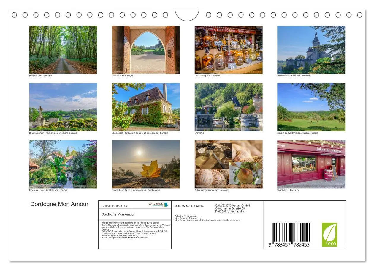 Bild: 9783457782453 | Dordogne Mon Amour (Wandkalender 2026 DIN A4 quer), CALVENDO...