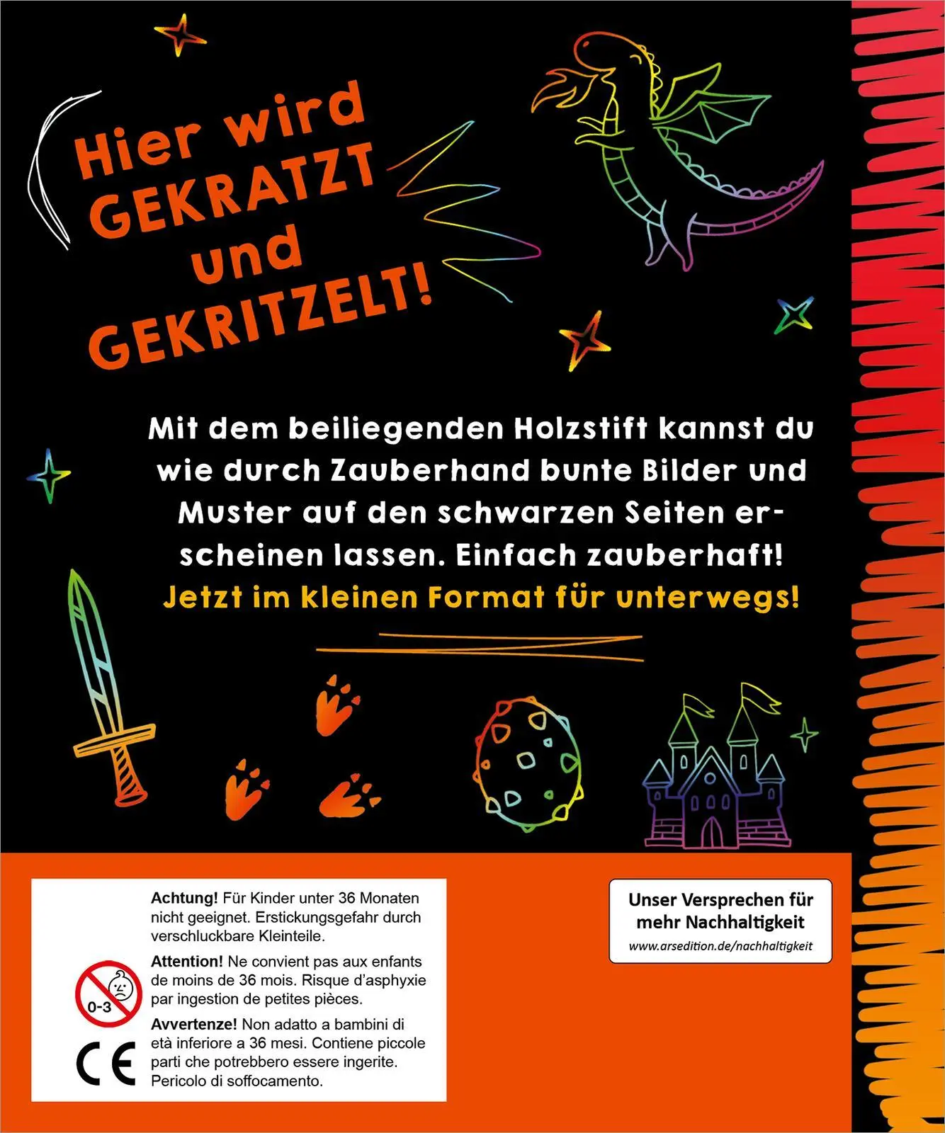 Rückseite: 9783845862453 | Kritzkratz-Spaß Drachen | Taschenbuch | Kritzkratz-Spaß | 36 S. | 2025