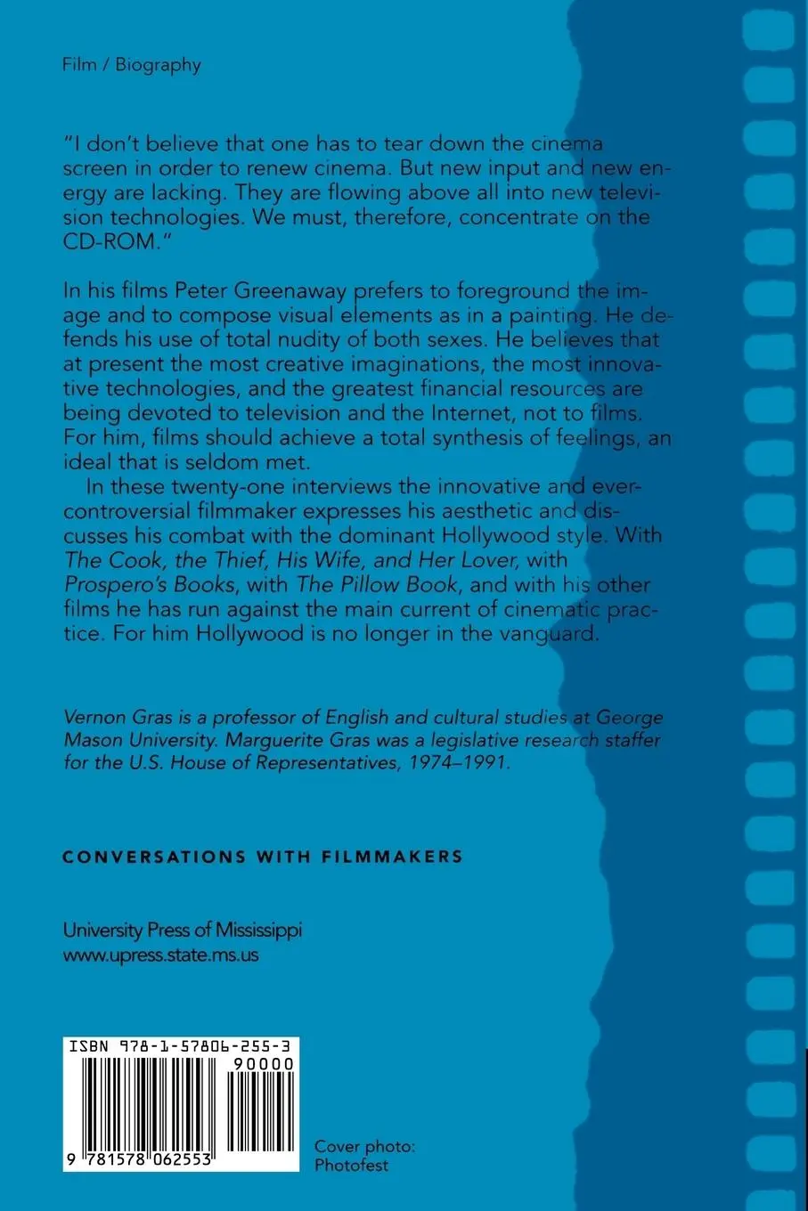 Rückseite: 9781578062553 | Peter Greenaway | Interviews | Vernon Gras (u. a.) | Taschenbuch